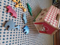 Spielzeug aus Holz Tierhaus Zoo Kinder Motorik Steckpuzzel Thüringen - Weida Vorschau