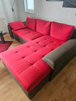 Sofa rot mit Kissen Baden-Württemberg - Wolfegg Vorschau
