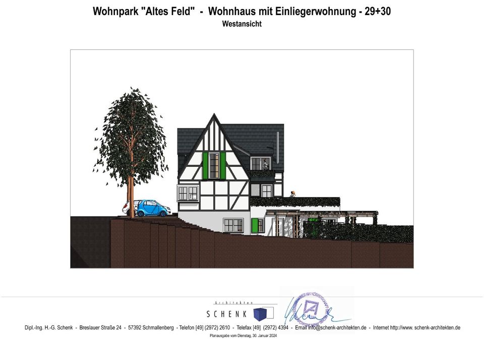 Baugrundstück für Wohnhaus mit Einliegerwohnung einschl. Baugenehmigung in Schmallenberg