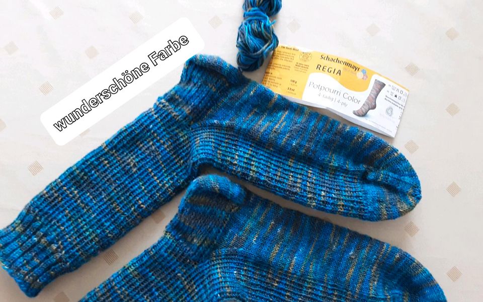 Stricksocken Handarbeit Gr. 40/41 aus Regia Schachenmayr Wolle in Wenden