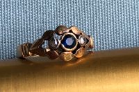 Ring, 18ct, Jugendstil, Saphir und Diamanten Bayern - Grafing bei München Vorschau