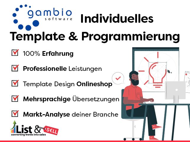 Gambio Individuelles Template Design Onlineshop Webdesigner GX3 in Berlin