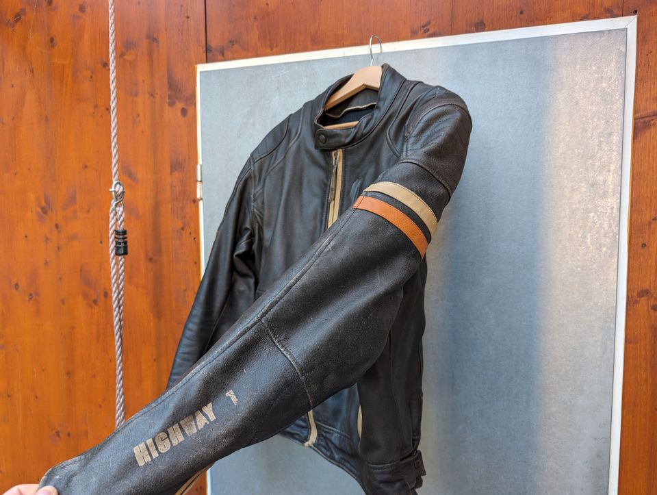 Highway 1 Lederjacke Gr. 56 XL Café Racer inkl. Protektoren in Radebeul