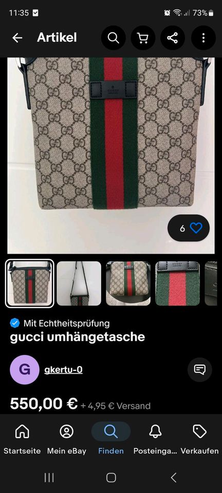 Original Gucci Umhängetasche GG Supreme in Offenburg