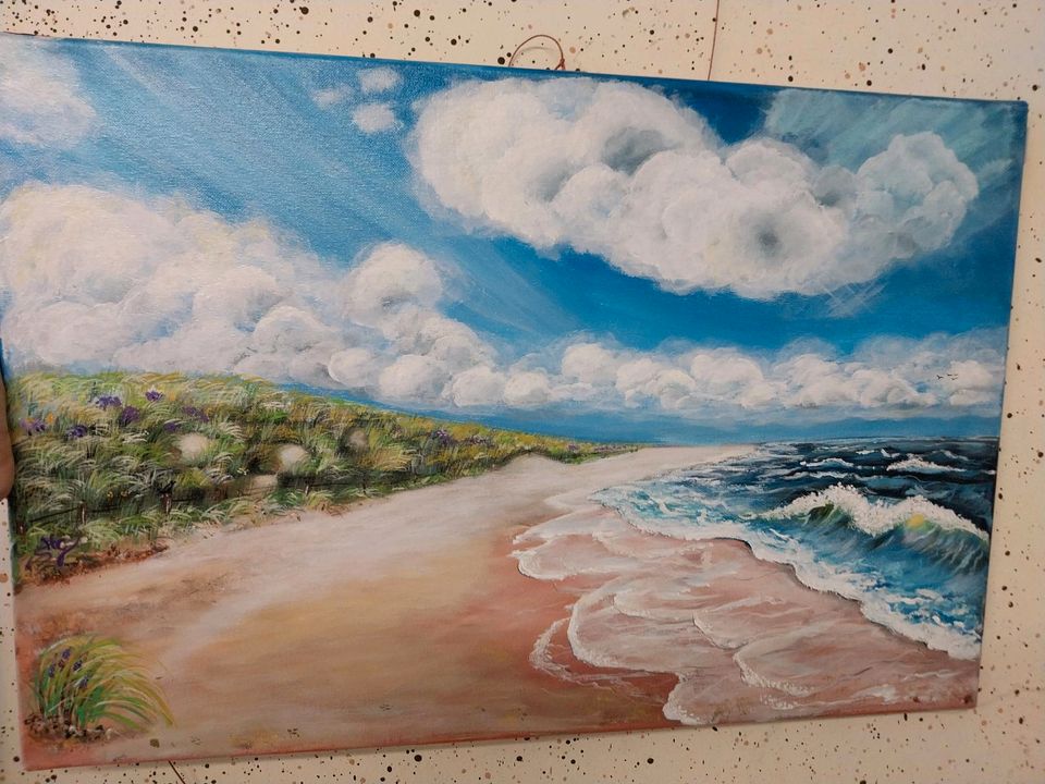 Gemälde Strand Meer Dünen direkt von Künstlerin Leinwand Acryl in Karlsruhe