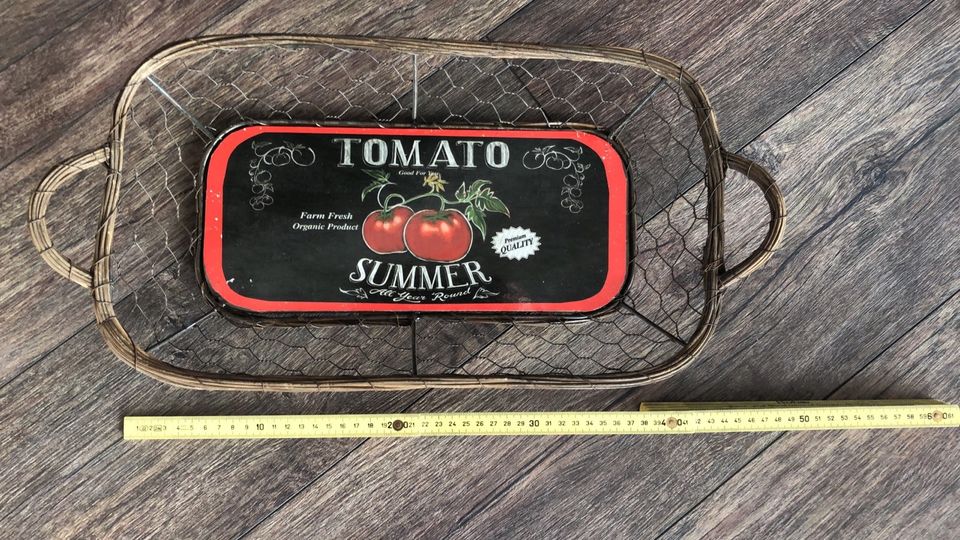 Retro Küchen-Tablett, Motiv Tomaten, Blech in Großkarolinenfeld
