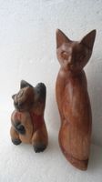 2 Katzen aus Holz Handarbeit - Deko Gr. 16 cm und 25cm. Nordrhein-Westfalen - Holzwickede Vorschau