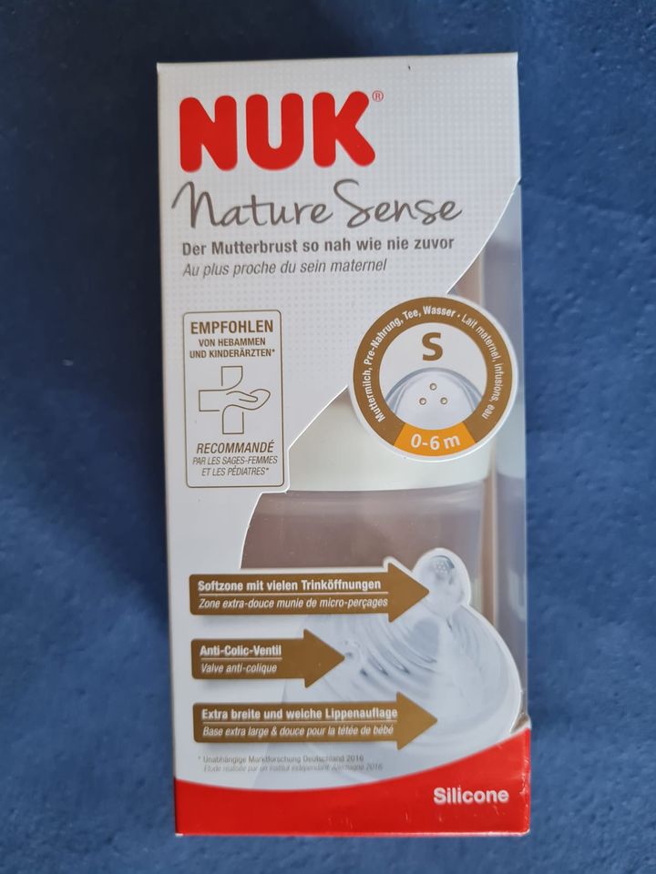NUK Nature Sense Babyflasche S, 0-6 Monate NEU in Leipzig