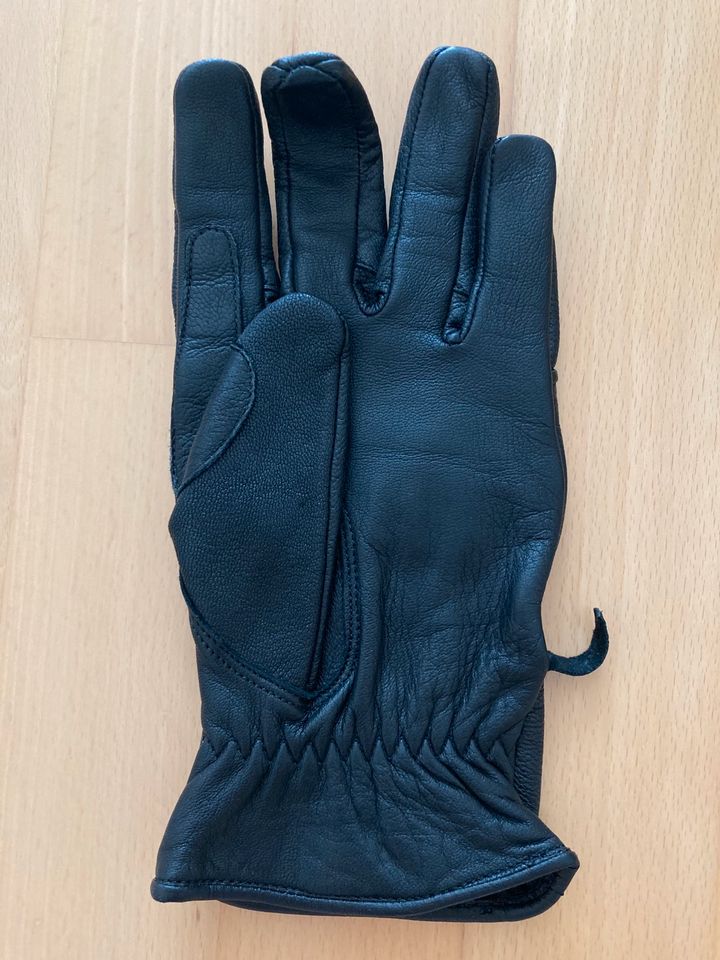 Cafe Racer Motorrad Handschuhe Leder Lederhandschuhe schwarz M in Germering