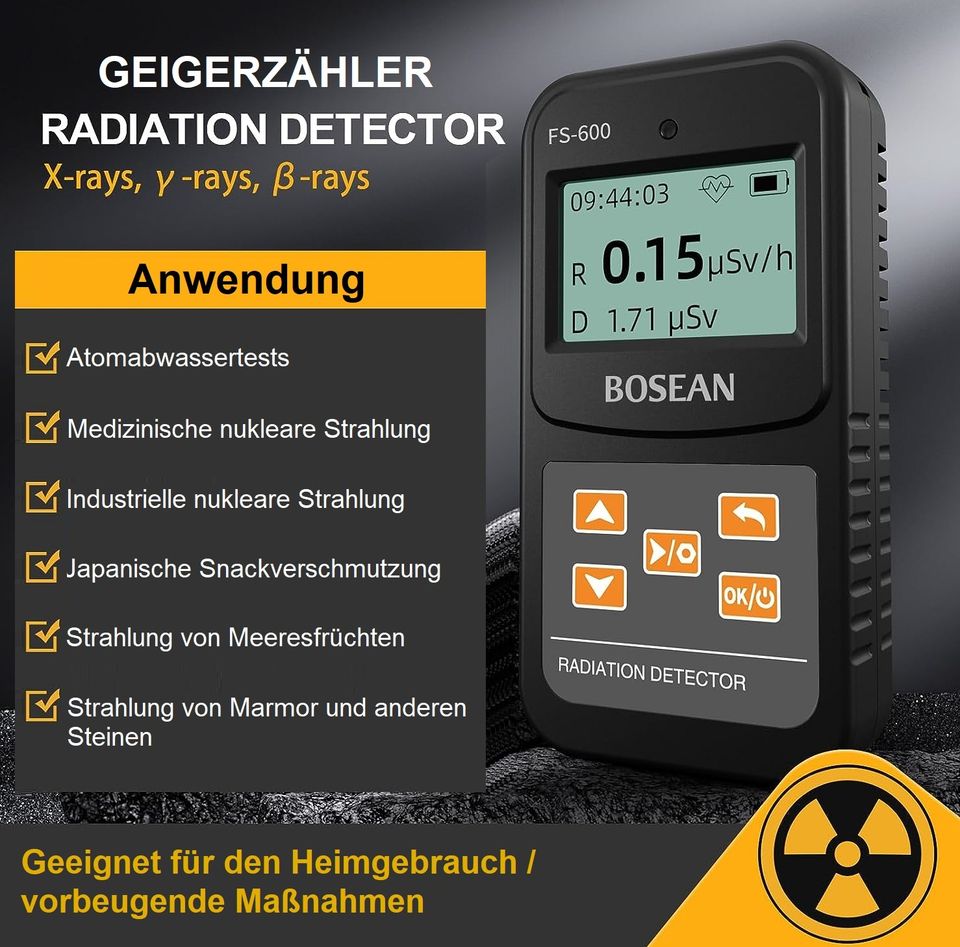 Geigerzähler Radiation Detektor Dosimeter Strahlenmesser NEU in Köln