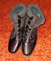 Leder- Winterboots Animalprägung Lack mit Fell Sachsen-Anhalt - Halle Vorschau