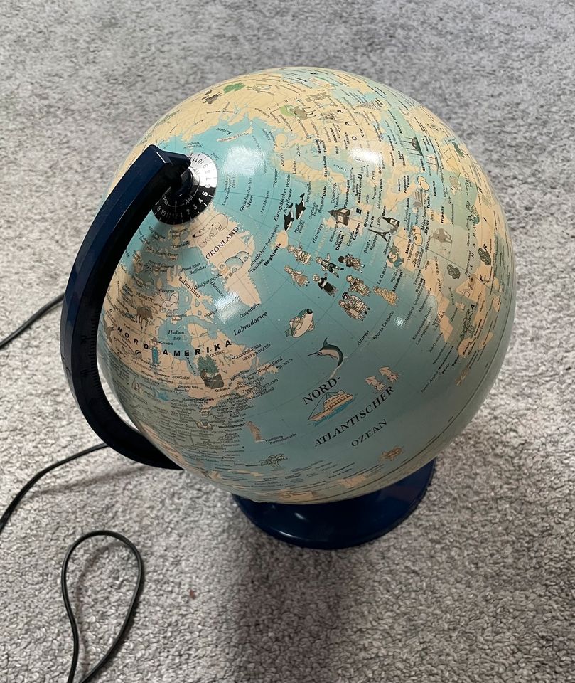 ♥️ Genie Globus Lampe ♥️ beleuchtete Weltkugel 25 cm in Radebeul