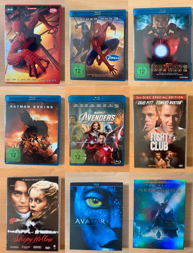 Blueray/DVD: AVATAR, AVENGERS, SPIDERMAN, IRONMAN etc in Adelebsen