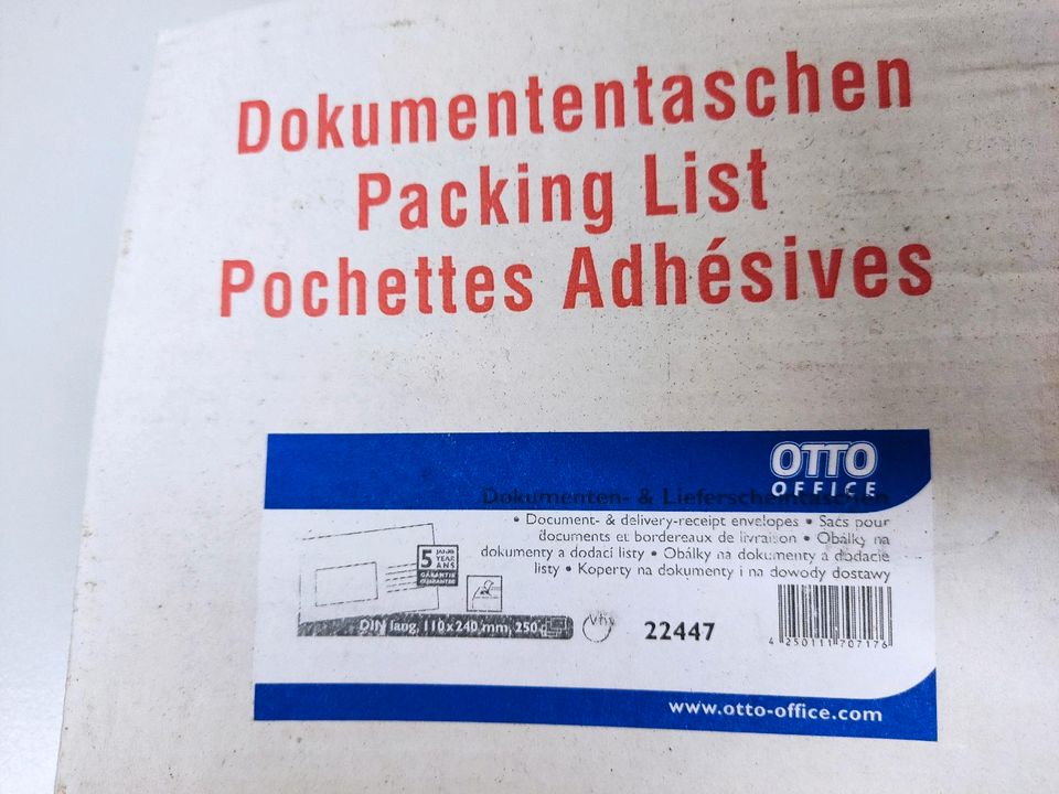 Dokumententasche Lieferschein Rechnung Versand mind. 64 Stk. OVP in Wangen im Allgäu
