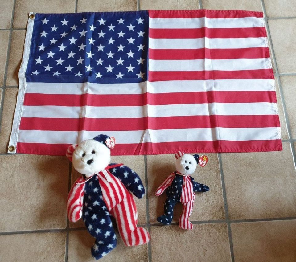 Amerika - Fahne - 90 x 60 cm - TY - Teddy Beanie Buddies - Baby in Oppenheim