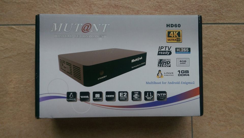 4K Satelliten Receiver Mutant HD60 Sat IP Enigma2 oscam TV top in Kevelaer