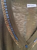 Strickjacke leicht40,42,44 Neu! Olive Pailetten V-Ausschnitt Brandenburg - Stahnsdorf Vorschau