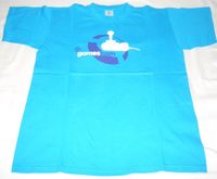 T-Shirt von der gamescom blau mit Druck in weiß+lila Gr. M Hessen - Limburg Vorschau