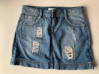 Jeansrock 38 blau used look mit Goldpailletten Bayern - Fürth Vorschau