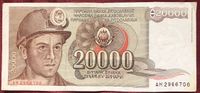 Banknote, Geldschein: Jugoslawien 20000 Dinar von 1987 Bayern - Kronach Vorschau