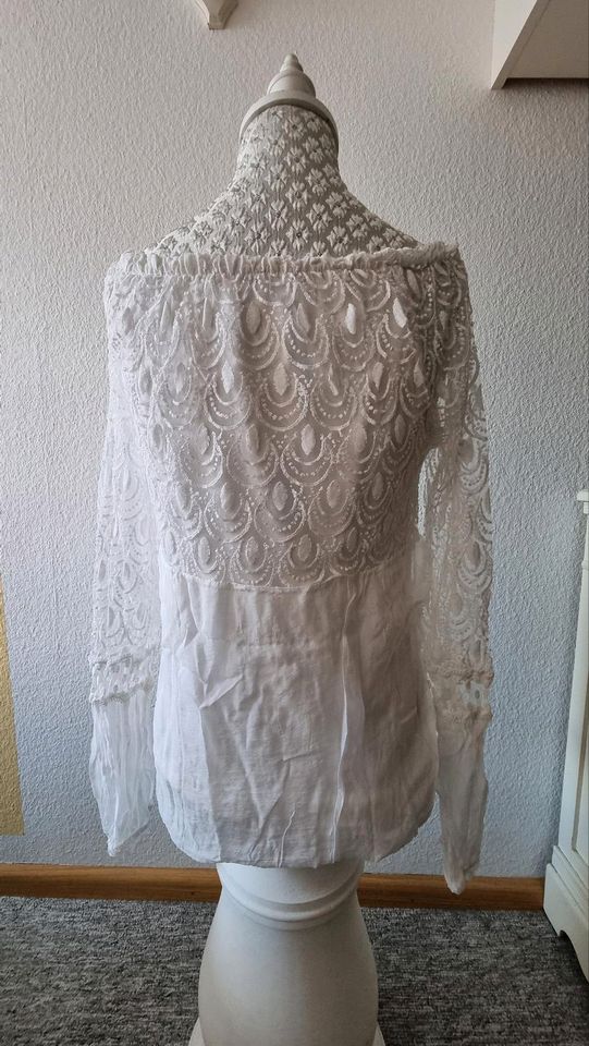 Tunika Bluse weiß Gr. 34 36 XS S neu in Emmendingen