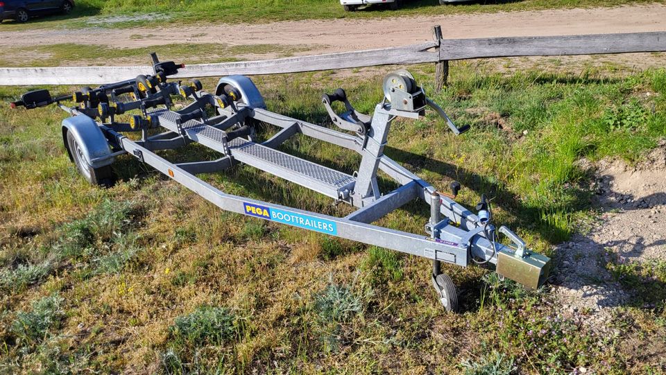 Motocraft 450 T, Pega Trailer, Tohatsu 15PS Aluboot, Angelboot in Wilkau-Haßlau