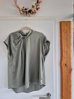 festliche Bluse XL olivgrün elegant Schnitt kurzärmelig einfarbig Dresden - Cotta Vorschau