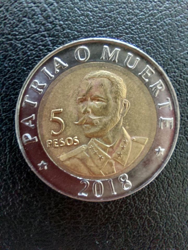 5 Kubanische Peso, Münze in Johanngeorgenstadt