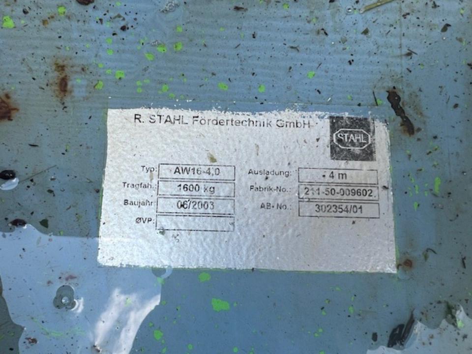 Werkstatt Schwenkkran Ausleger 4m/1,6 to. inkl. Kettenzug, Halter in Calw