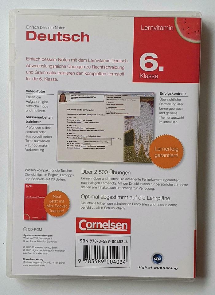 CD-ROM, Lernsoftware Deutsch 6. Klasse, Cornelsen in Osnabrück