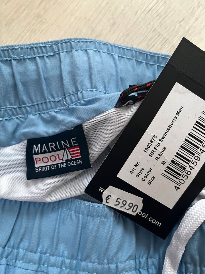 Marinepool Luxus Badeshorts Schwimmshorts neu M hellblau in Lübeck