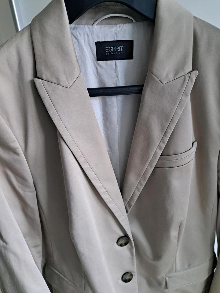 Esprit Collection Hosenanzug Blazer Hose creme beige Gr. 40 in Apensen