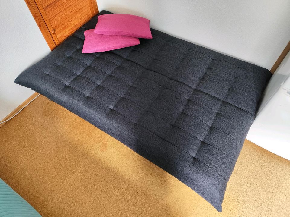 Modernes Klappsofa (Webstoff, anthrazit) in Holzminden