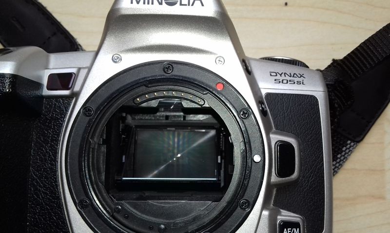 Minolta Dynax 505 si SLR Kamera mit 2 Objektiven und Tasche in Stelle