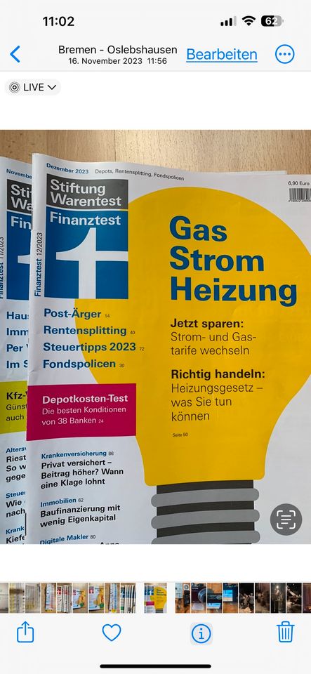 57 Stiftung Warentest Finanztest Zeitschriften in Bremen