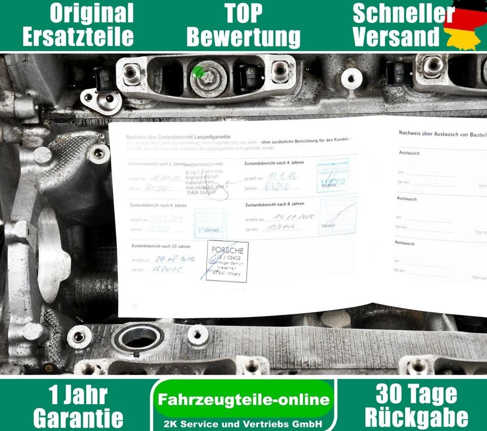 Porsche Motor M4802 4.8 294KW Cayenne S 92A Panamera S 970 M48.02 in Eilenburg