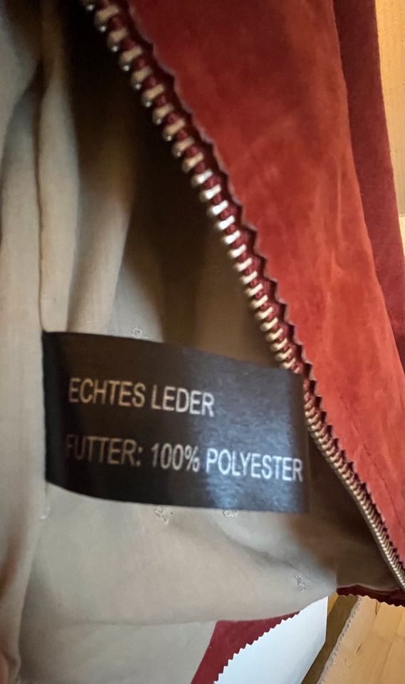 JOY Leder Jacke Damen Gr 36 S Rot in Bispingen