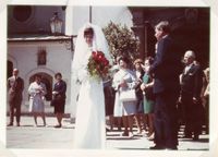 Kleid Brautkleid 50 Jahre alt, geschätzt Größe 38, mit Jäckchen Bayern - Peiting Vorschau
