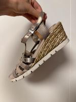 Plateau Sandalen metallic/grau von Gabor Gr 39 Bayern - Fürth Vorschau