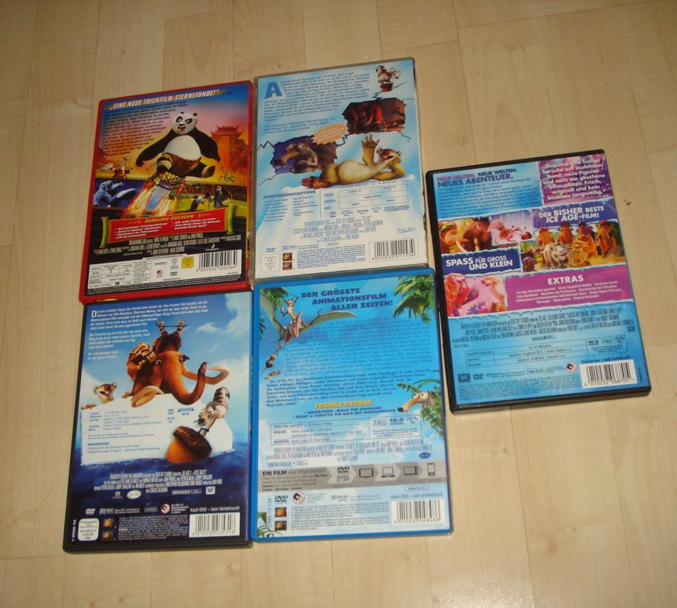 5 Kinder DVD  4x ICE AGE und 1 mal Kung Fu Panda in Duisburg