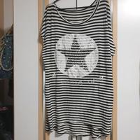 ITALY LONGTUNIKA/KLEID  GR 46 schwarz weiß gr Paillettenstern Nordrhein-Westfalen - Bergheim Vorschau