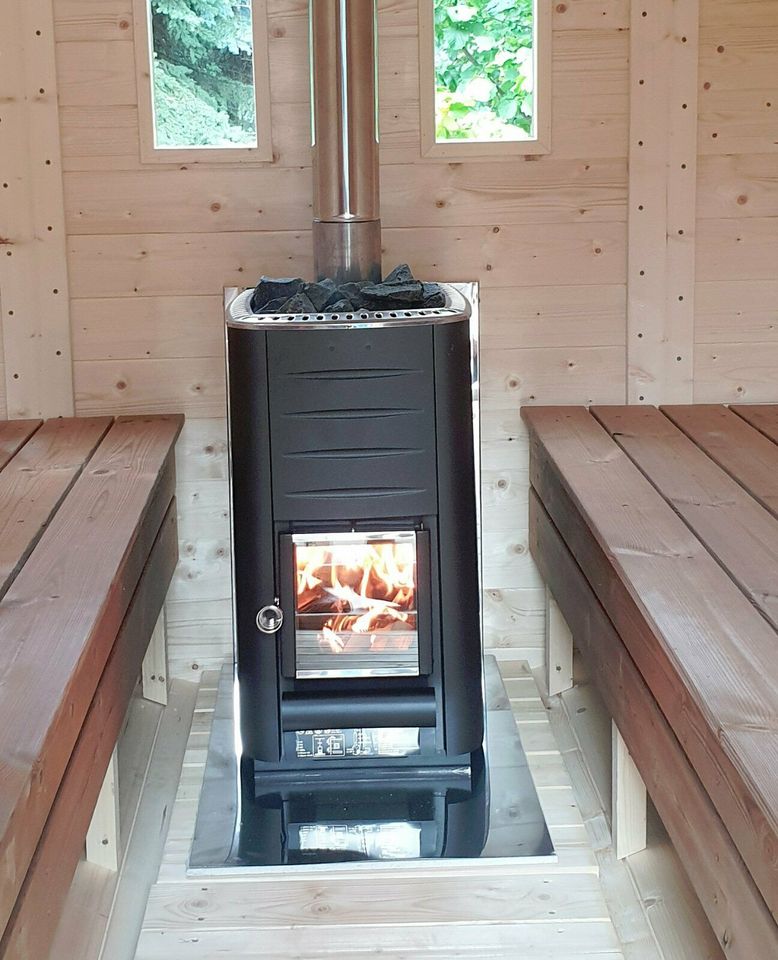 Sauna  Gartensauna 4m NEU Holzofen 16 KW am Lager Thermoholz in Hüllhorst