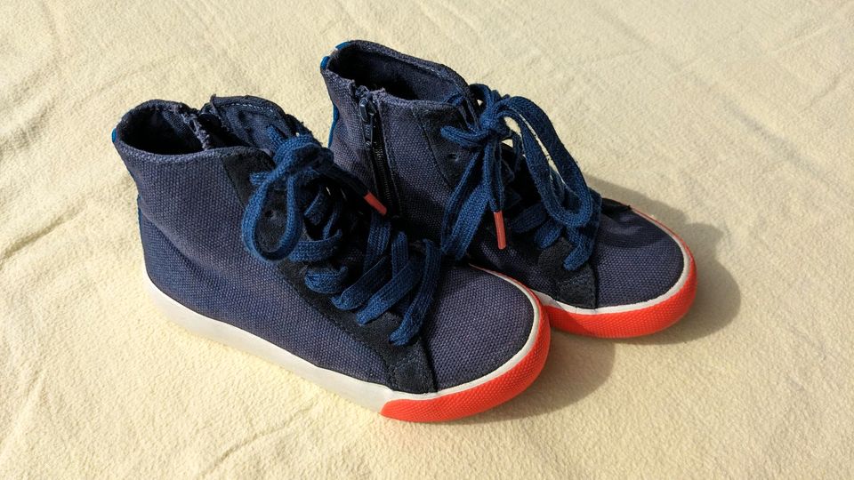 MiniBoden Sneaker mit Reißverschluss, Gr. 28, blau in Feucht