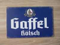 GAFFEL KÖLSCH BRAUEREI - Vintage - Nostalgie Blechschild- Nordrhein-Westfalen - Leverkusen Vorschau