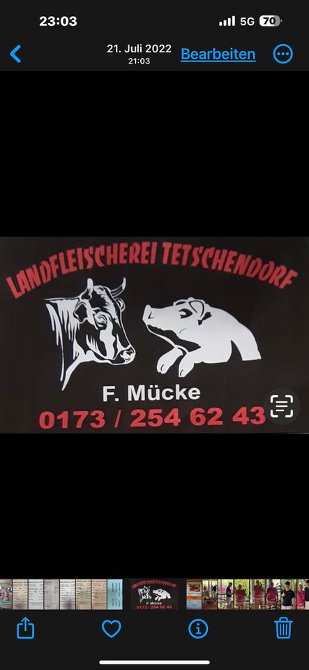 Fleischer / Schlachter in Wittstock/Dosse