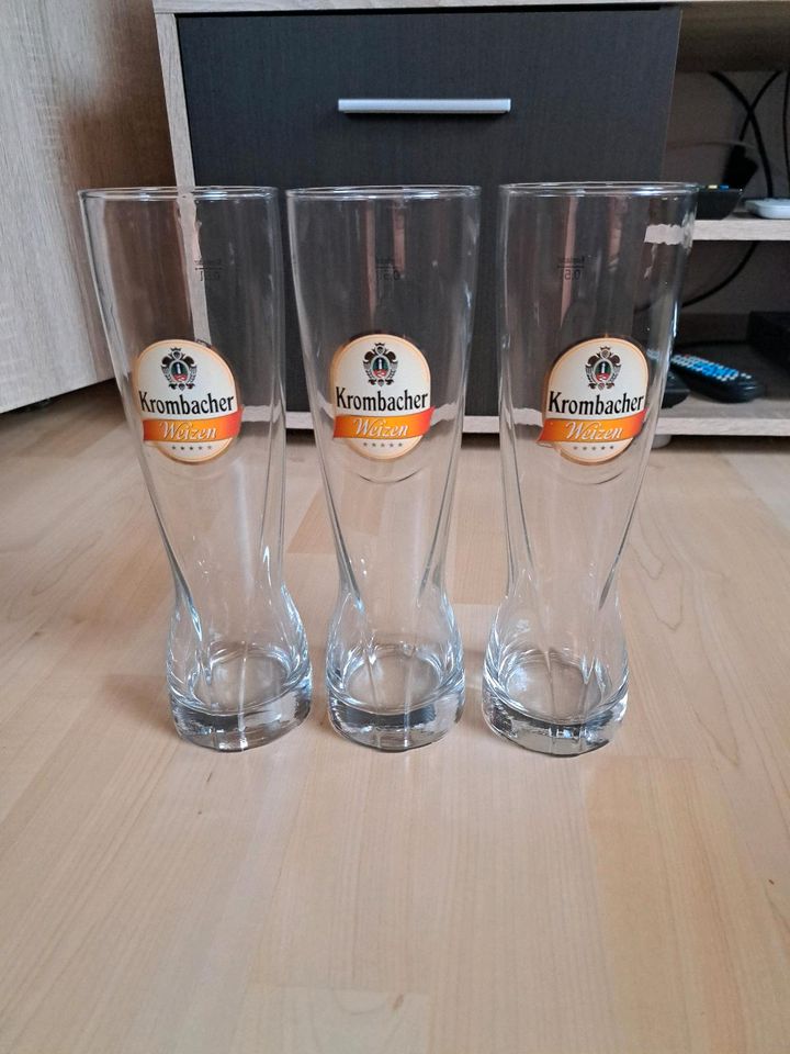 Krombacher Weitenbier Gläser 3 Stück 0,5l8 in Siegen