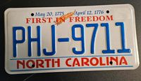 Kennzeichen USA North Carolina "FIRST IN FREEDOM" PHJ-9711 Nordrhein-Westfalen - Dülmen Vorschau