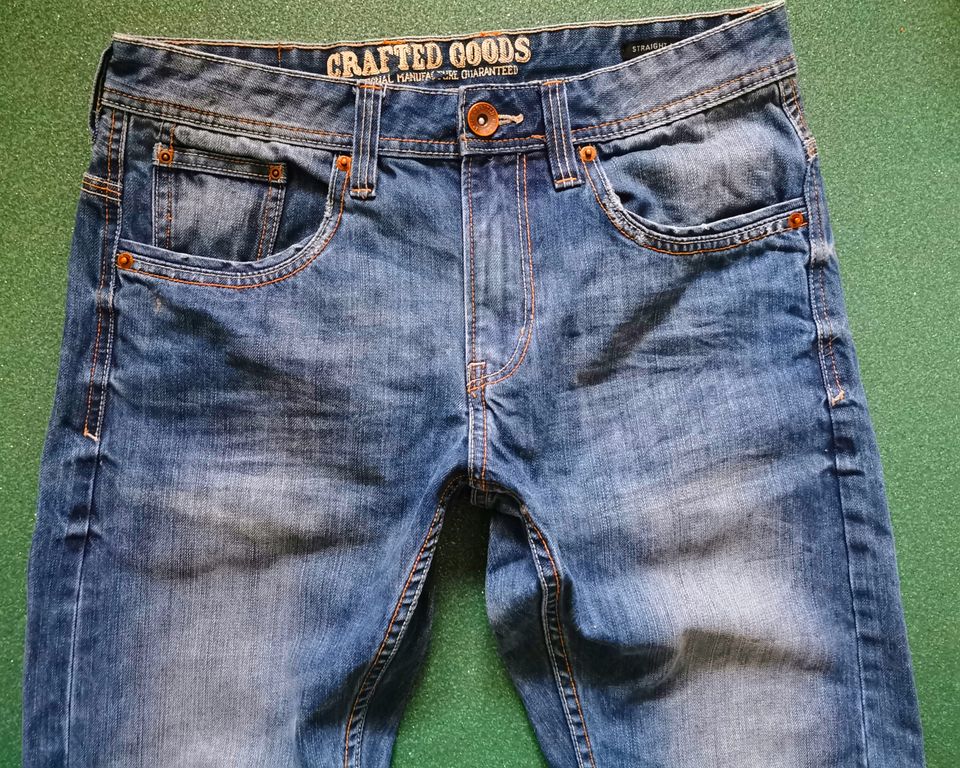 Jeans "Crafted Goods", Gr. 32/30, blau, Maße imText in Zühlen (b Neuruppin)