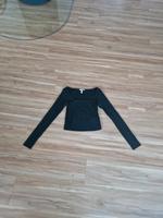 H&M cropped Shirt Langarmshirt, Gr. S 36, schwarz, gerippt Niedersachsen - Wennigsen Vorschau