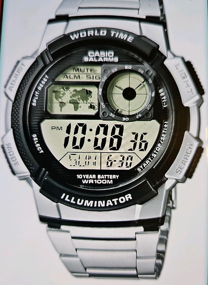 Casio collection AE- 1000WD-1AVEF Welt Zeit Uhr in Mühlheim am Main